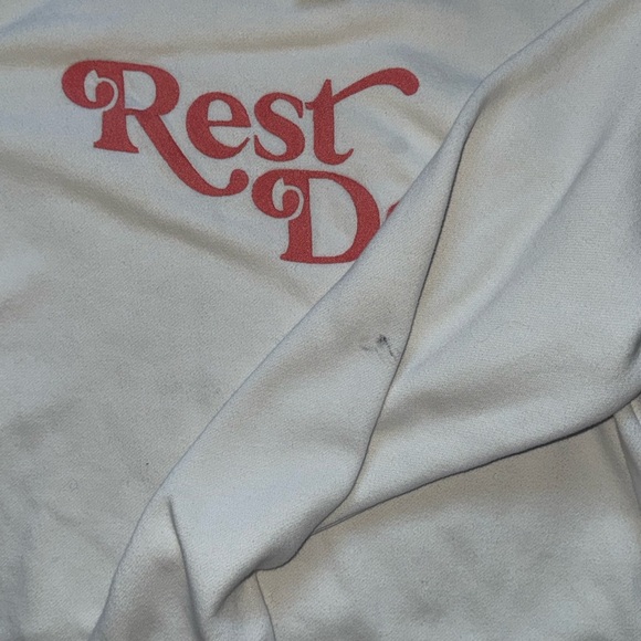 All in Motion White Crew Neck Sweater with Red Print - Picture 3 of 3